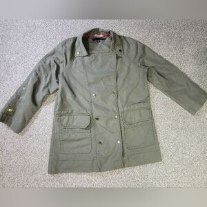 Tommy Hilfiger Womens XS Military Style Olive Green Lightweight Utility